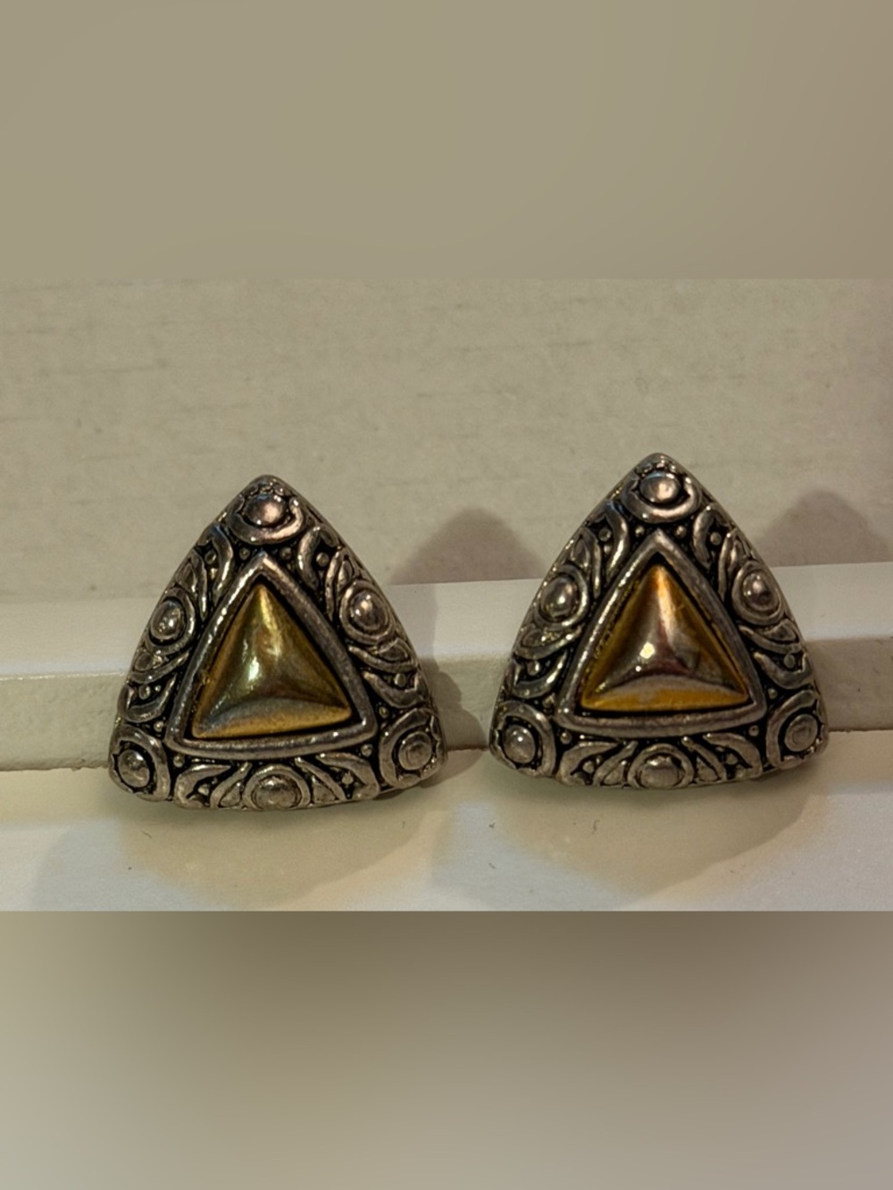 Vintage silver & gold earrings